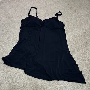 Elegant Black Women's One-Piece Swimsuit